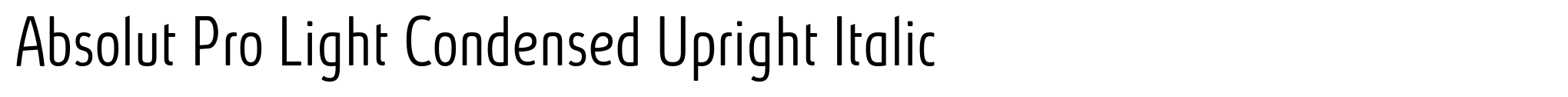 Absolut Pro Light Condensed Upright Italic image